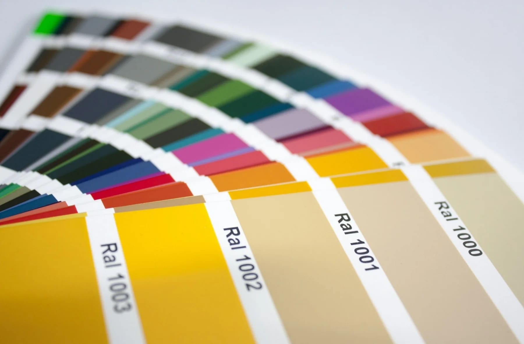 RAL colour swatches